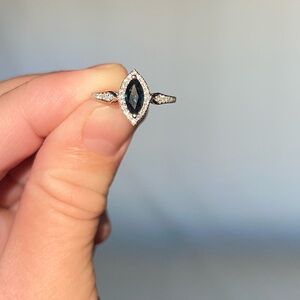 Natural Sapphire and Diamond 14kt Ring